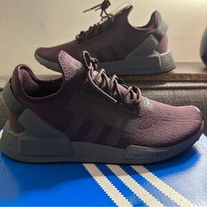 9.5 mens Adidas, new in Box  NMD_R1.V2  deep purple in color
